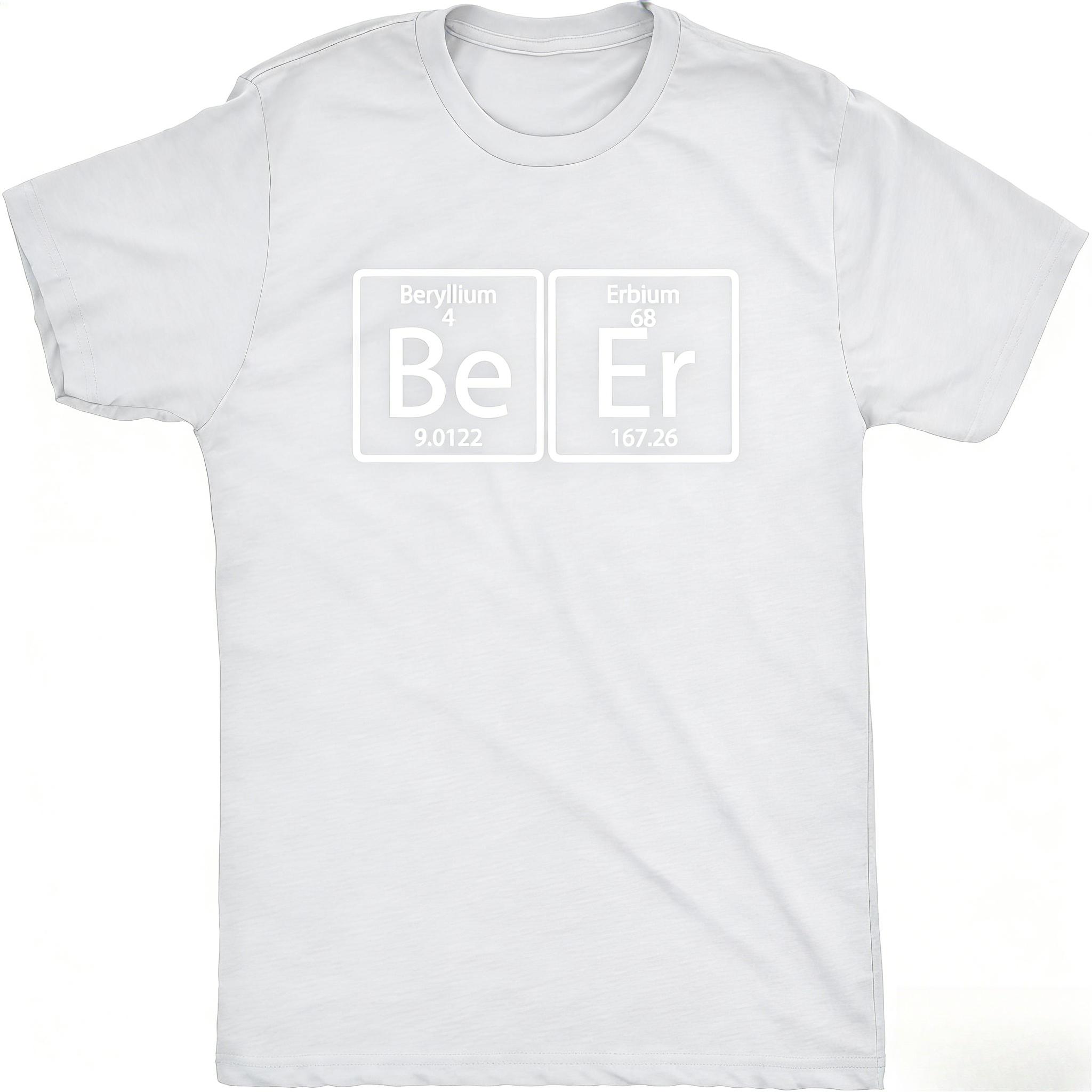 Periodic Table Geek Graphic Tees Element of Beer Nerdy Science TShirt Unisex Style Shirts for Women Men Clothing Streetwear Y2k M