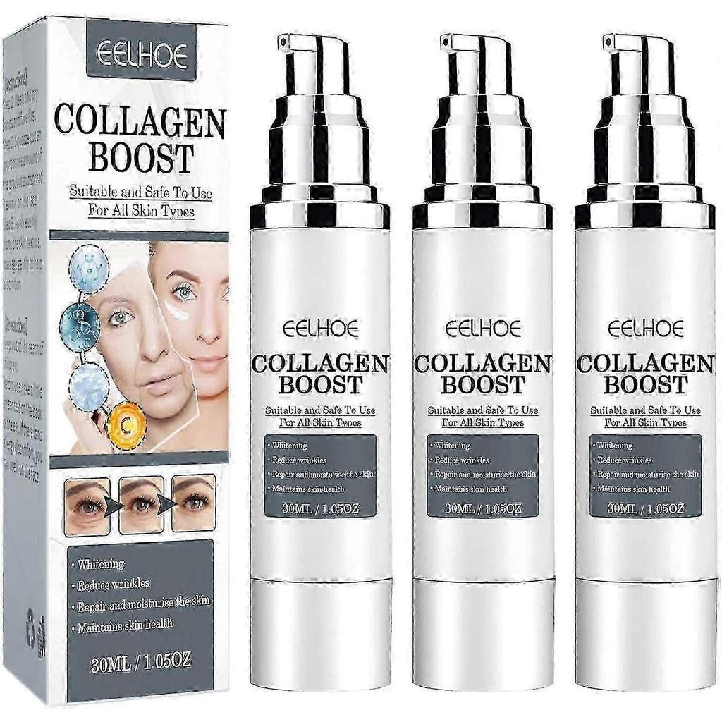 3PCS Collagen Boost Anti-Aging Serum,Blemish Skin Corrector Serum for Face With Hyaluronic Acid, Collagen Boost Anti-Aging Anti Wrinkle Serum 30ML