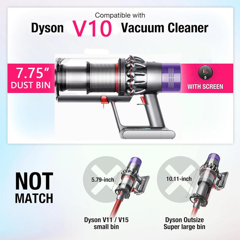 Large Dust Bin for Dyson V10 SV12 Vacuum Cleaner Canister/Dust Bucket Replacement part,Not Suitable for V12