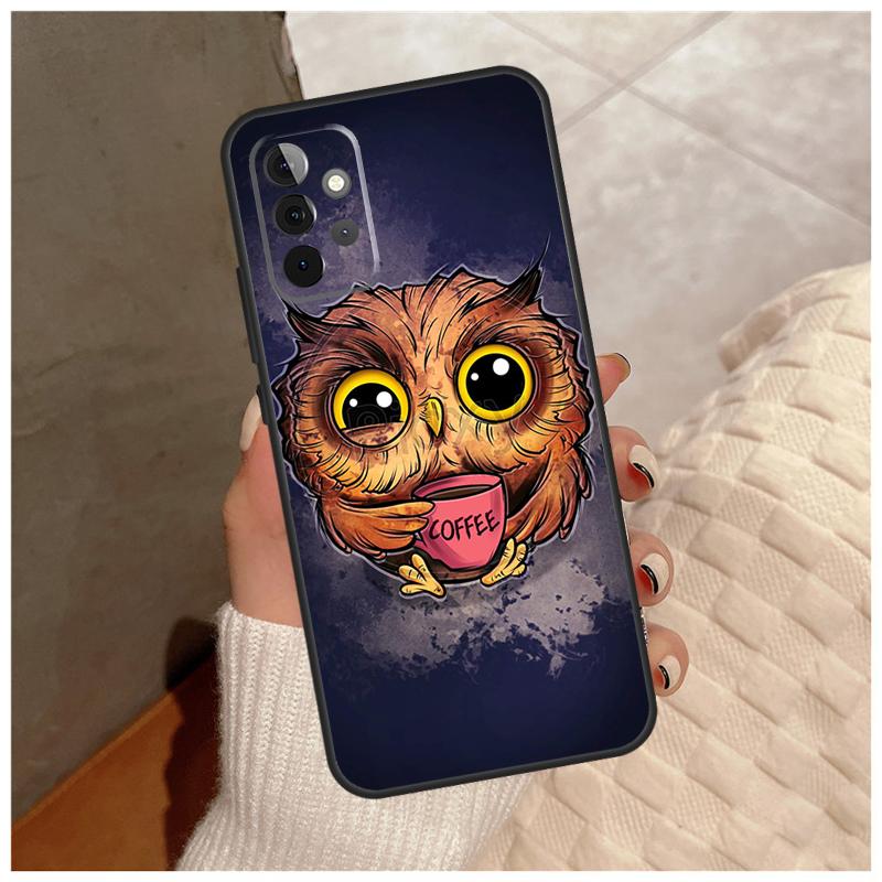 Cute Cartoon Owl For Samsung Galaxy A12 A32 A52 A22 A16 A26 A36 A56 A06 A55 A35 A15 A54 A34 A14 A13 A53 Case