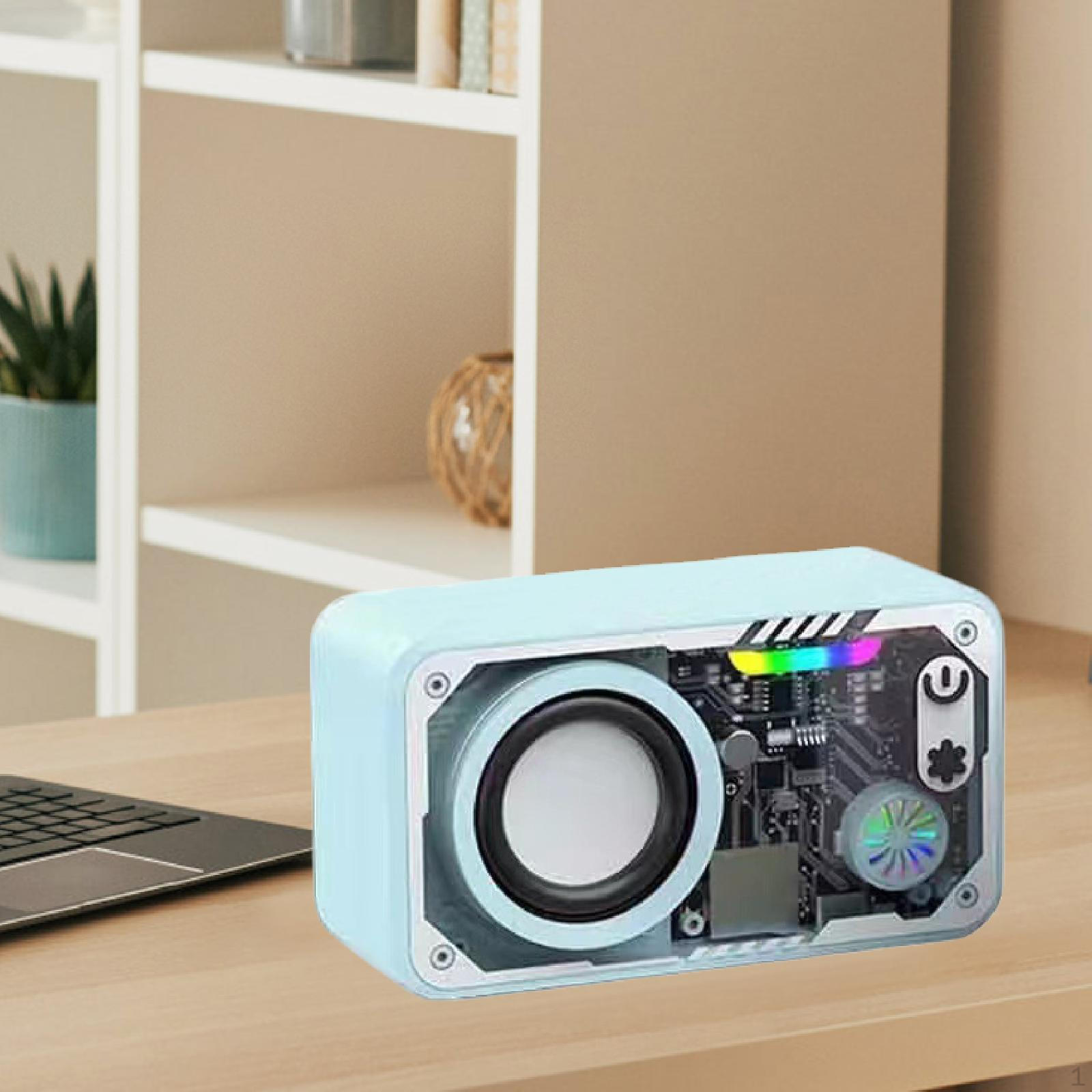 

Портативный беспроводной динамик Мини Стерео для мужчин Прямоугольный многофункциональный басовый сабвуфер синий