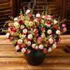 Artificial Roses Bunch Reusable Fake Flowers Maintenance-Free Faux Rose Bundle for Table