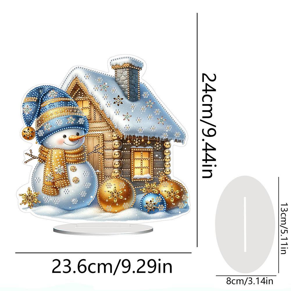 Acrylic Special Shaped Christmas Theme Table Top Diamond Painting Ornament Kits Diamond Painting Desktop Decorations for Adults