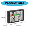 Magnetische Hänge-Digitaluhr mit Innenraumtemperatur- und Luftfeuchtigkeitsanzeige Großer LCD-Bildschirm für Schreibtisch, Wand, Kühlschrank