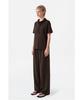 Jaa [Jaah] Elastic Waist Pants Dark Brown