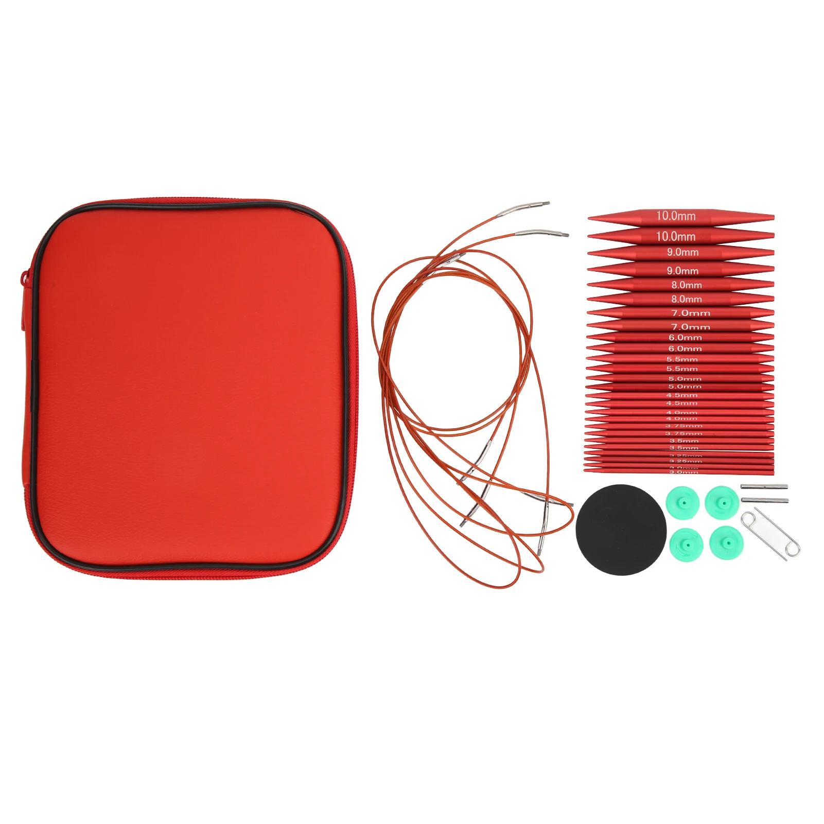 

Набор спиц различных размеров, съемные круговые сменные спицы, набор для вязания крючком в подарок