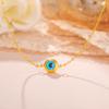 Turkish Blue Evil Eye Pendant Necklace Women Stainless Steel Gold Neck Chains Choker Amulet Jewelry Valentine Gift
