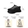 Thick-bottomed bag head wedge slippers women's summer new fashion non-slip mesh yarn hollow muffin half slippers
