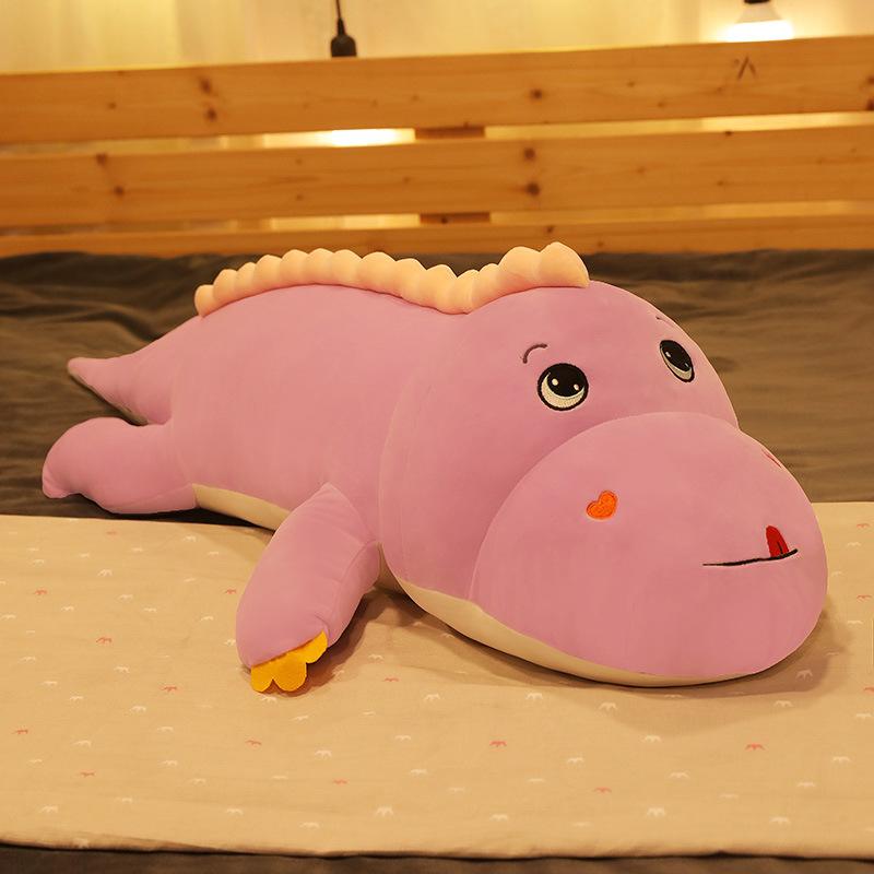 

Dinosaur plush toy doll cute bed super soft sleeping long throw pillow big doll ragdoll 80cm（0.4kg）