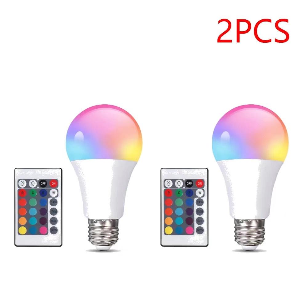 1/2/5/10 KS RGB 220V LED žiarovka Diaľkové ovládanie E27 Žiarovka Stmievateľná Smart Life Izbové Párty svetlo Vianočné ambientné osvetlenie