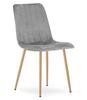 LAVA chair - light gray velvet / wood color legs x 2
