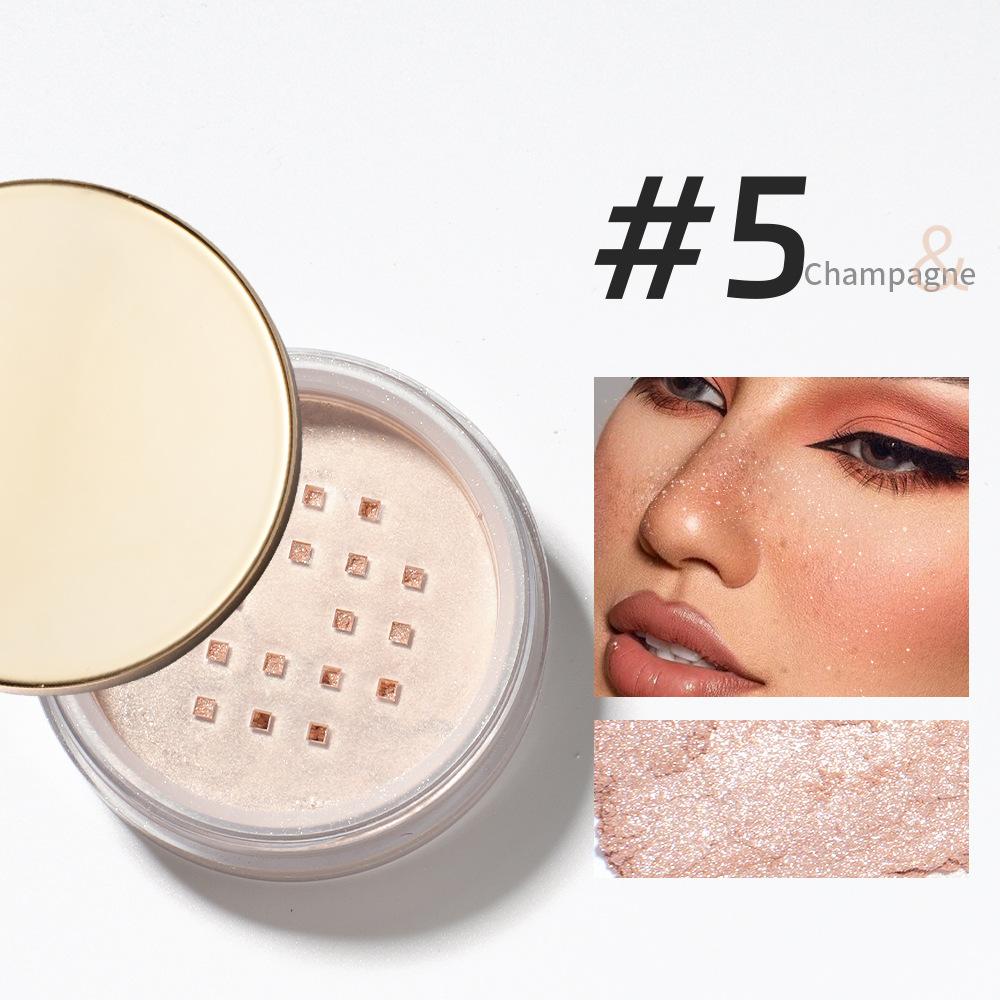 Julystar Pearlescent loose powder Concealer Diamond honey powder fine anti-sweat long-lasting oil-control matte setting powder