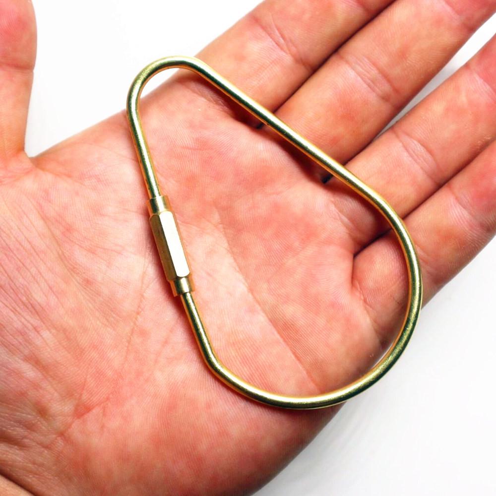 Buy 2Pcs Vintage Eggshape Brass Key Chain Key Ring Clip Key Handmade