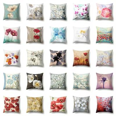 Heimdekoration Wohnzimmer Sofa Kissenbezug Garten Ölgemälde Kissenbezug Polyester Kissen 45x45cm