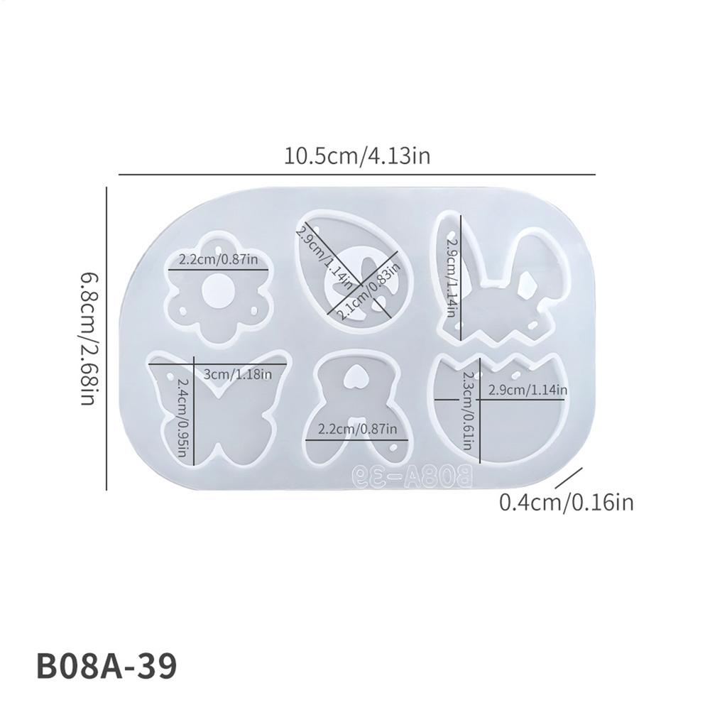 

Jewelry Molds DIY Easter Crafting Mould Butterfly Flower Rabbit Egg Design Earring Making Mold for Family Women Men Girls School