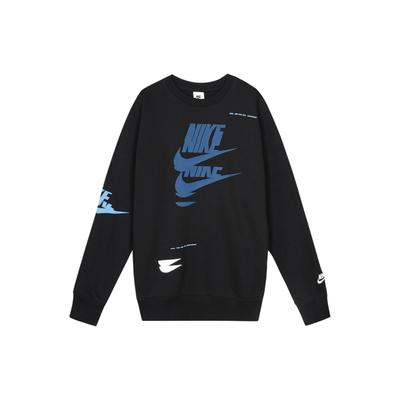 Nike Sportswear Essentials Sweatshirts Men's Black Crew Neck Thickened Regular DM6876-010