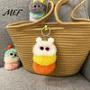 Soft Caterpillar Key Holder Plush Sunglasses Keychain, Backpack Purse Toy Keychain Bag Charm, Colorful Stuffed Keyring Pendant Charm