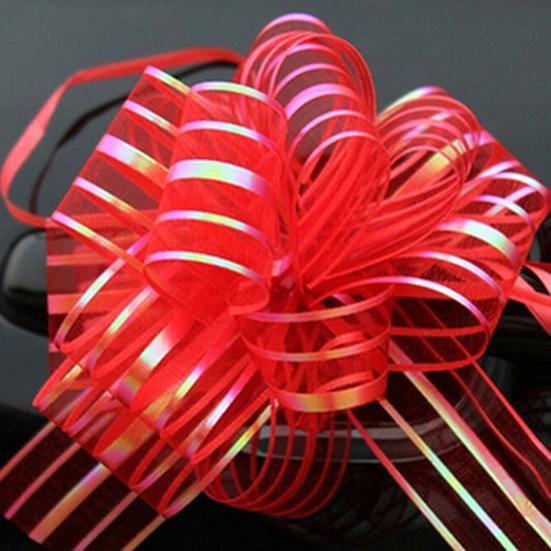 10Pcs 50mm Pull Bow Multicolor Elegant Organza Durable DIY Ribbon Bow for Party