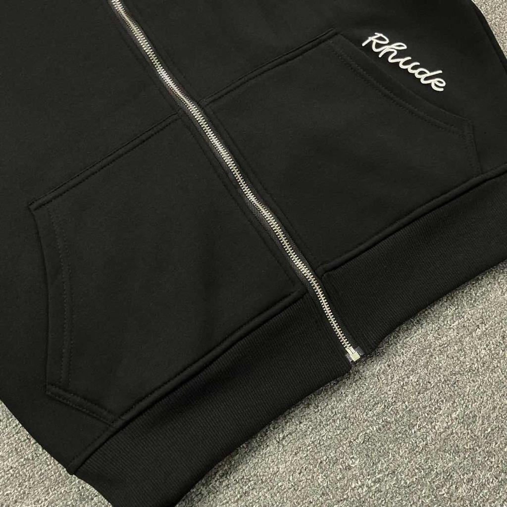 LUXEONStreetwear Zipper Hoodies Men Women High Quality Black Sweatshirts Casual Pullovers