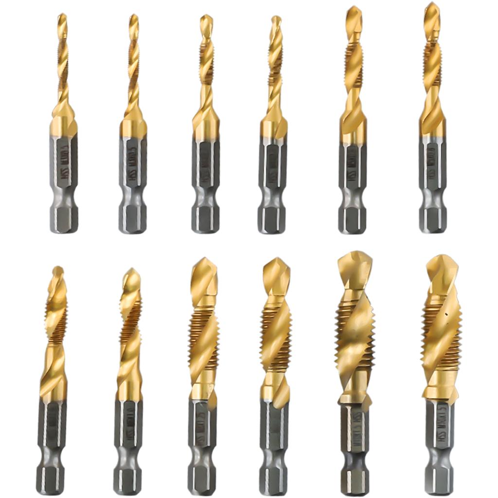 Brand New High Quality Aluminum Tin Alloy Wood Tap Drill Power Tools Compound Tap HSS Screw Hex Shank M8x1.25mm