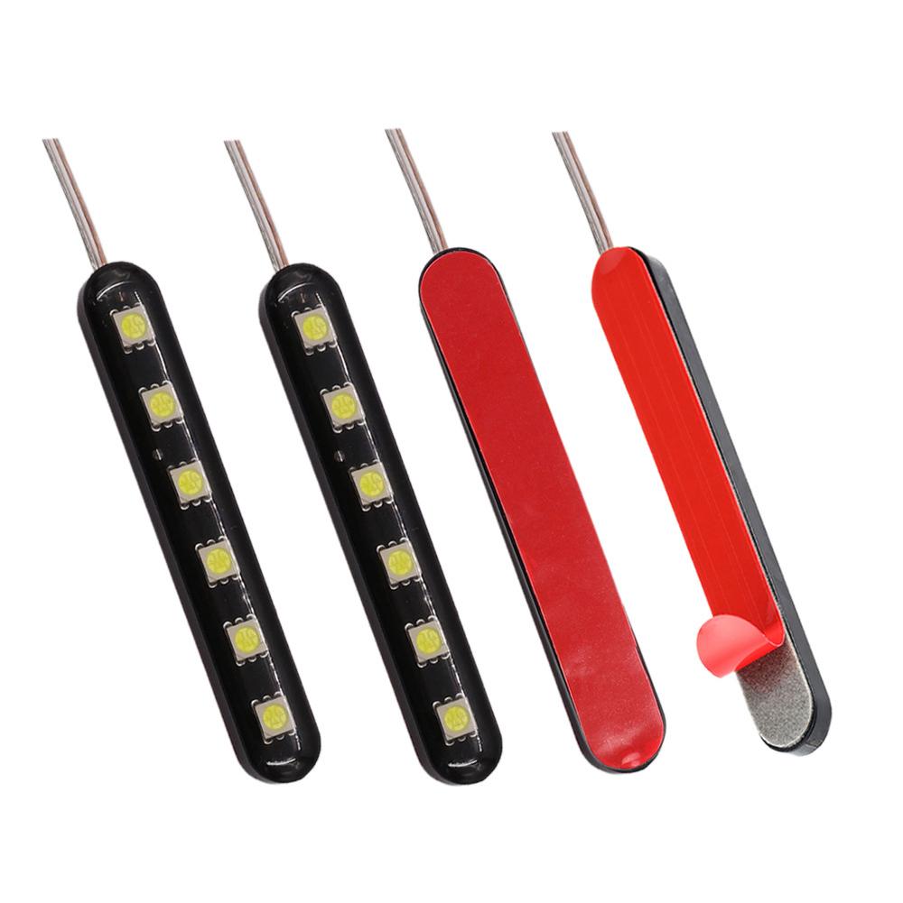 Rücklichtstreifen Stroboskoplichter Kit LED Motorrad LKW ATV Set Seite Hinten 2PCS ABS+LED Praktisch Einfach zu installieren