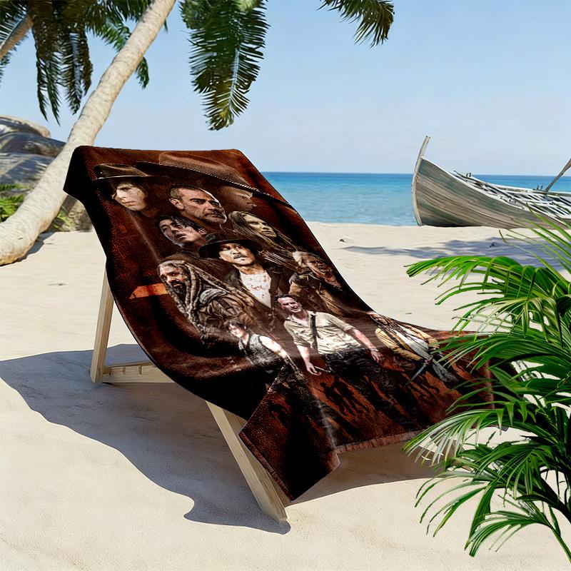 Walking Dead Print Beach Towel, Large Soft Quick Dry Towel for Beach Camping Swimming