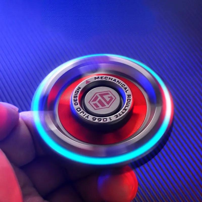 Fidget Spinners για Ενήλικες και Παιδιά, Παιχνίδι Fidget για Ανακούφιση από Στρες, Άγχος, ΔΕΠΥ, Μεταλλικά Παιχνίδια Spinner Δακτύλου/Χεριού με Φωτεινό Φως