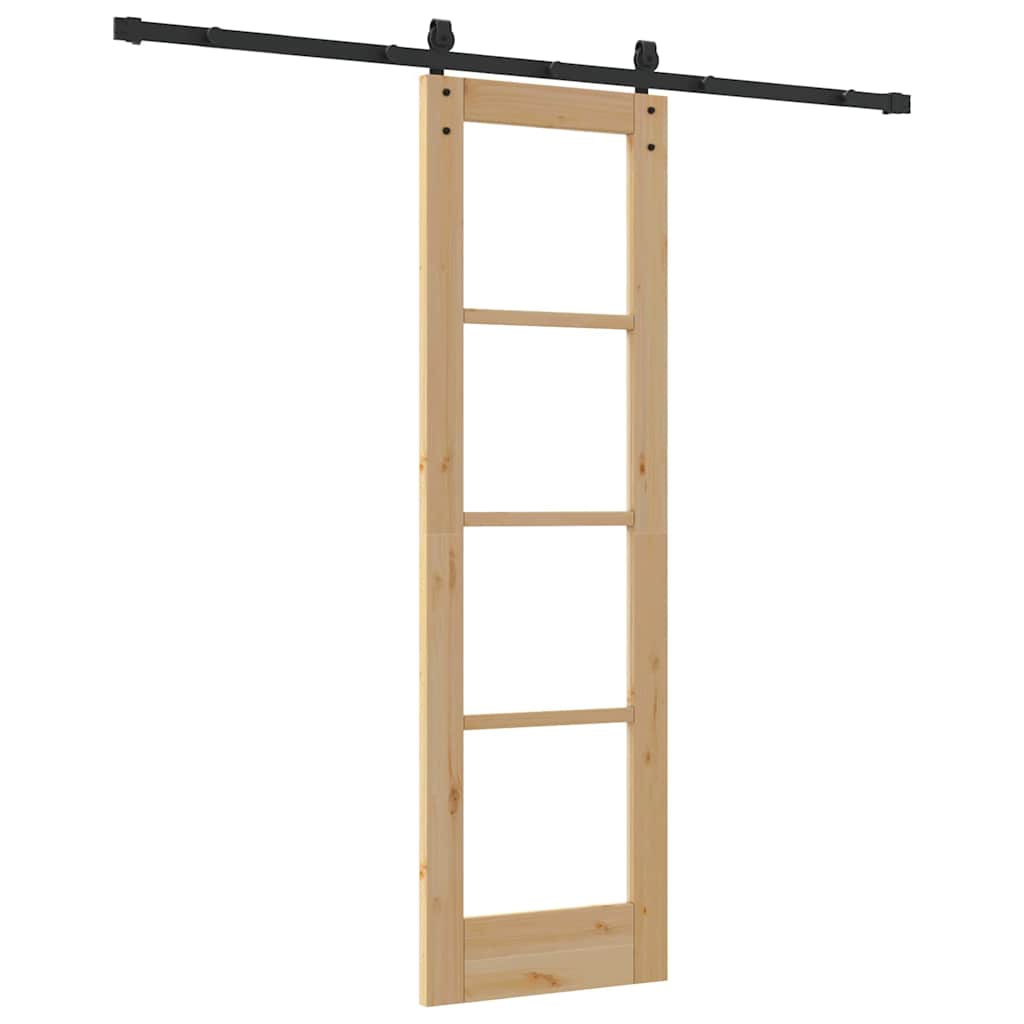 ORKDAL Sliding Door Natural and Black 61 X 198.5 Cm