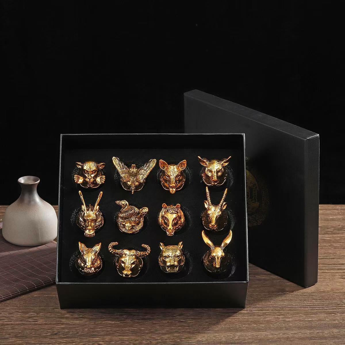 Radošs Zodiaka Vīna Glāžu un Dekanteru