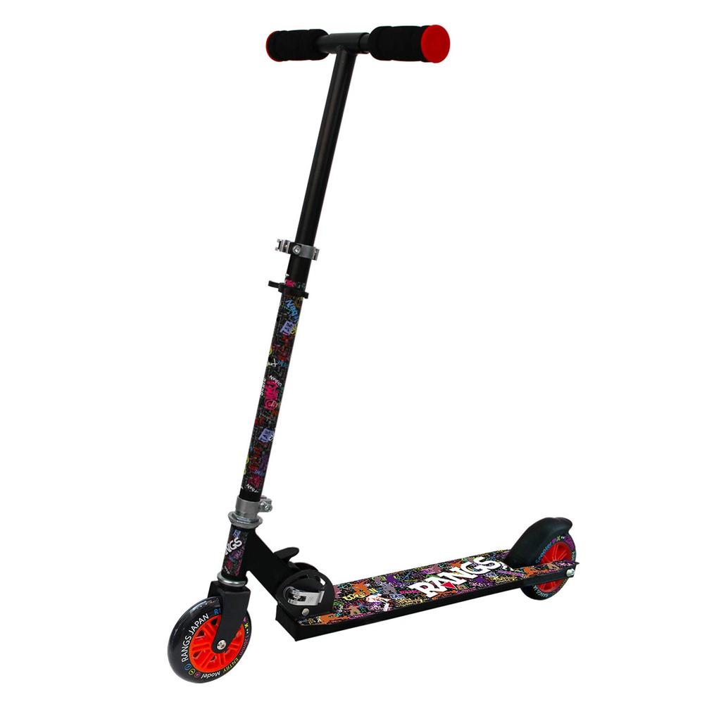 RANGS Japan R1 Langs Scooter Black Foldable 3 Level Adjustment Lightweight