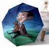 1pc Mr Bean'S Teddy Adventure Automatic Umbrella Compact 8 Rib Lightweight Foldable Design Travel Essential Outdoor Accessory Stylish Gift Women Y1