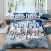 Comforter Galloping Horse Bedding Set Califking 260X240 Luxury Bed Comforter Double Home Queen Size S 2/3Pcs