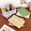 1Pc Mini Folding Plastic Storage Box Student Desktop Finishing Handbook Tape Stationery Folding Basket Storage Basket