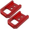 2Pcs Aluminum Recovery Hooks Red Color Design Enhanced Front Bumper Protection for Select Model Trucks