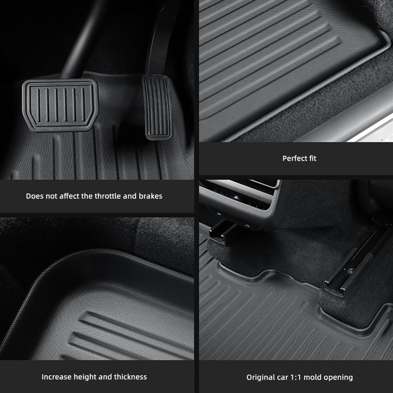 For New Tesla Model Y Launch 2025+ Juniper TPE Floor Mats & Cargo Liner All Weather Trunk Mats Floor Liner Seat Backrest Mats