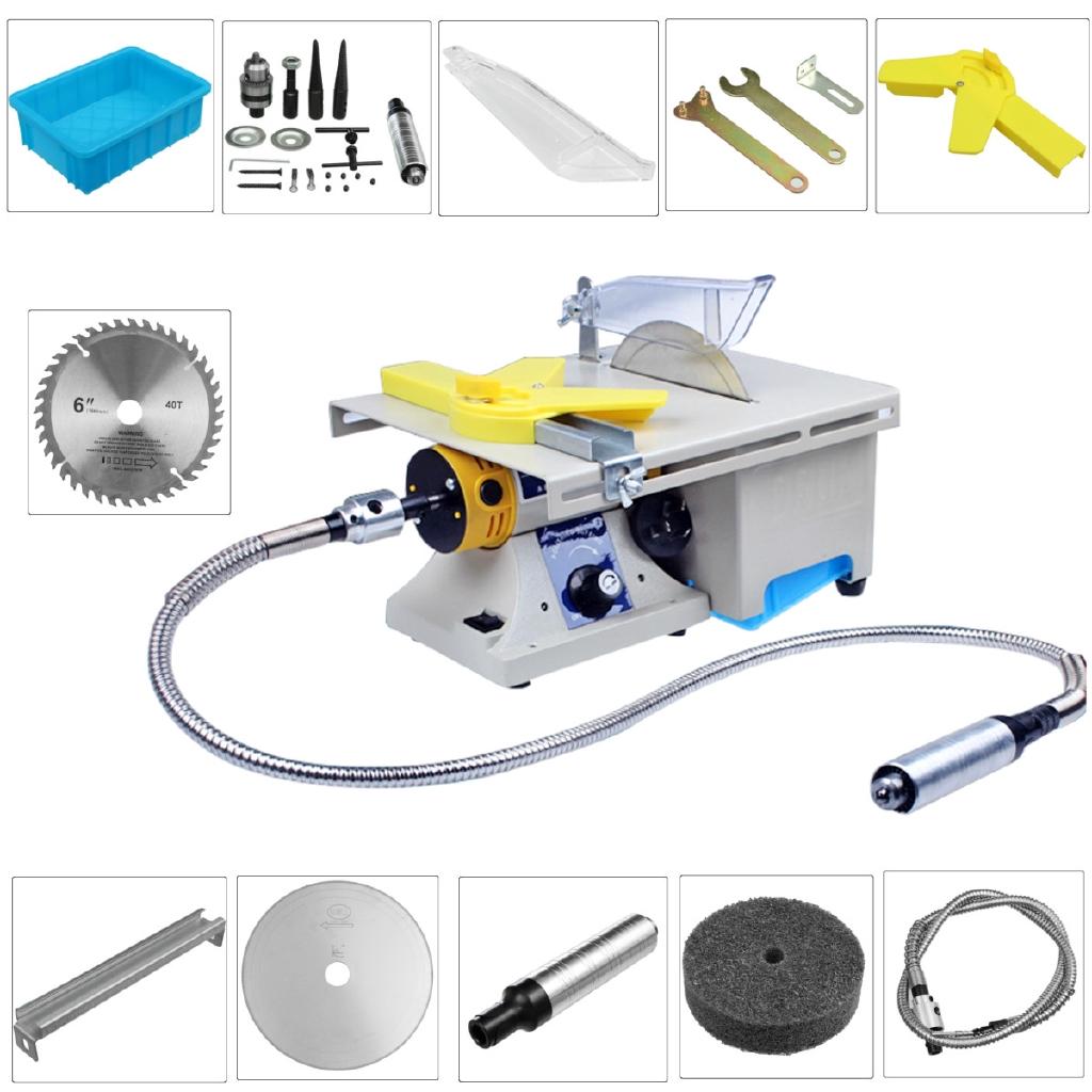 350W Mini Table Bench Saw Electric Grinding Engraving Machine Jade Wood Stone Polishing For Bodhi Ivory Carving Polisher