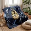 Argentina Football Printed Flannel Blanket Skin Friendly Warm Decorative Throw for Indoor Couch Bed Daily Use