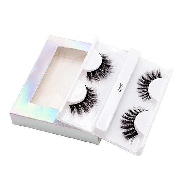 European And American 8d Chemical Fiber False Eyelashes 2 Pairs Multi -Layer Three -Dimensional Dense Natural Cross -Grafted Eyelashes