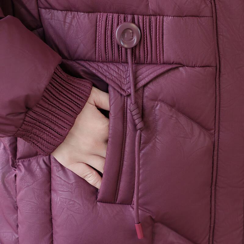 Xuezhongfei Women's Mid-Length Winter Down Jacket with Fox Fur Hood