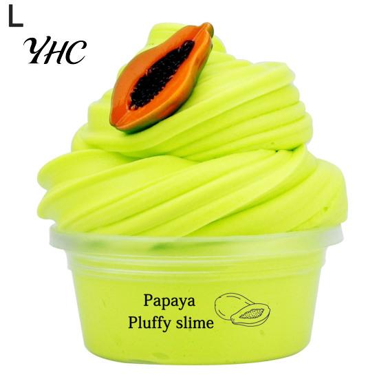 Soft 60ml Butter Slime Non-sticky with Charm Super Stress Relief Fruit Cherry Toy for Children Tear Resistant