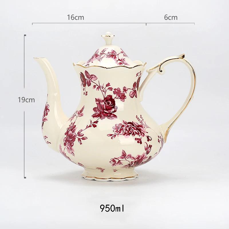 Set de cești de cafea cu flori de lux, cești de cafea ceramice retro de înaltă calitate, seturi elegante de ceai de după-amiază pentru uz casnic, cadouri unice de masă