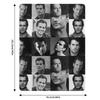 Henry Cavill Collage Black And White Throw Blanket Soft Bedroom Blanket For Night Sleeping