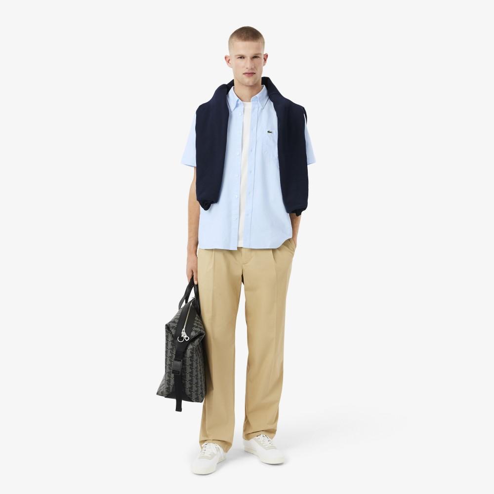 Lacoste Men's Short-Sleeve Oxford Shirt CH1917-56GF6Z