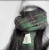 Christmas atmosphere New red plaid scarf Women's winter versatile thickened senior sense Students keep warm