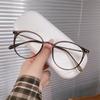 Anti Blue Eyeglasses Korean Retro Round Anti Radiation Glasses Metal Frame Eyeglasses For Women/Men