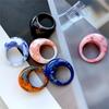 Bagues Punk Grandes Tendance Résine Mode pour Femmes Design Acrylique Irrégulier Coloré Bague de Doigt Vintage pour Filles Bijoux de Fête