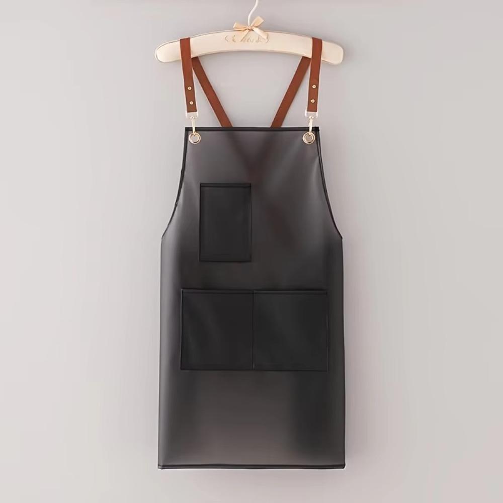 Waterproof Kitchen Apron Transparent Black Cleaning Aprons New Work Apron