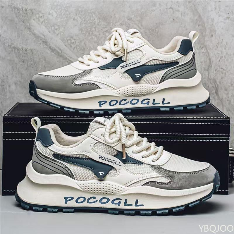 Fashion Summer lightweight breathable sports shoes fashionable versatile mesh sneakers leisure height increasing retro men's shoes