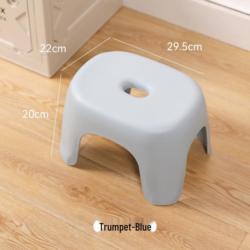 Sturdy Durable Plastic Low Stool for Adults - Living Room, Bathroom, and Shoe Changing Bench