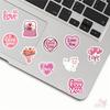 500Pcs/Roll Pink Valentine's Day - Sweet Love Kids Rewards Stickers - DIY Scrapbooks Album Decor Sealing Label Decals